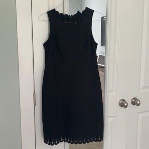 loft black dress with detail